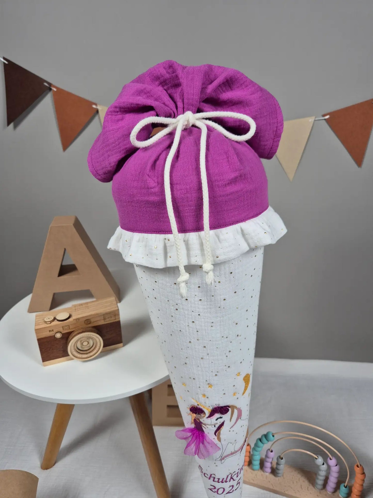 Schultüte Mädchen mit Einhorn