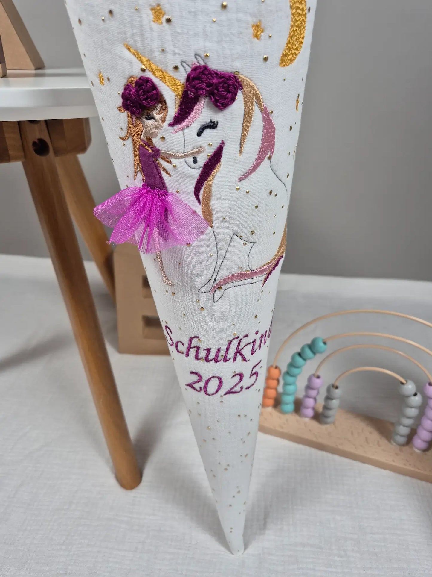 Schultüte Mädchen mit Einhorn