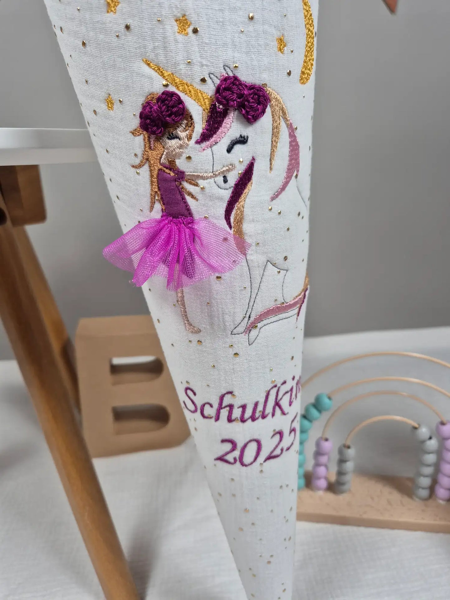 Schultüte Mädchen mit Einhorn
