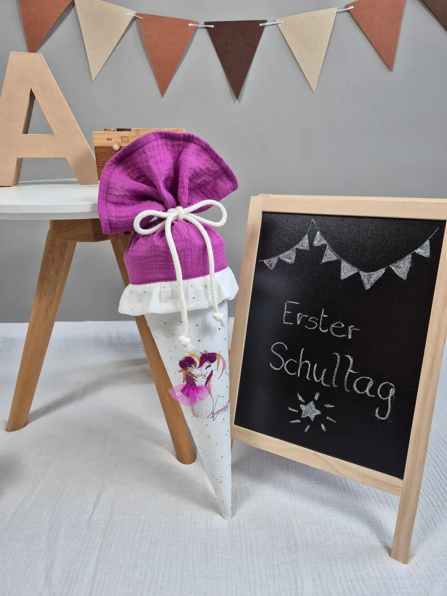Geschwisterschultüte Mädchen mit Einhorn