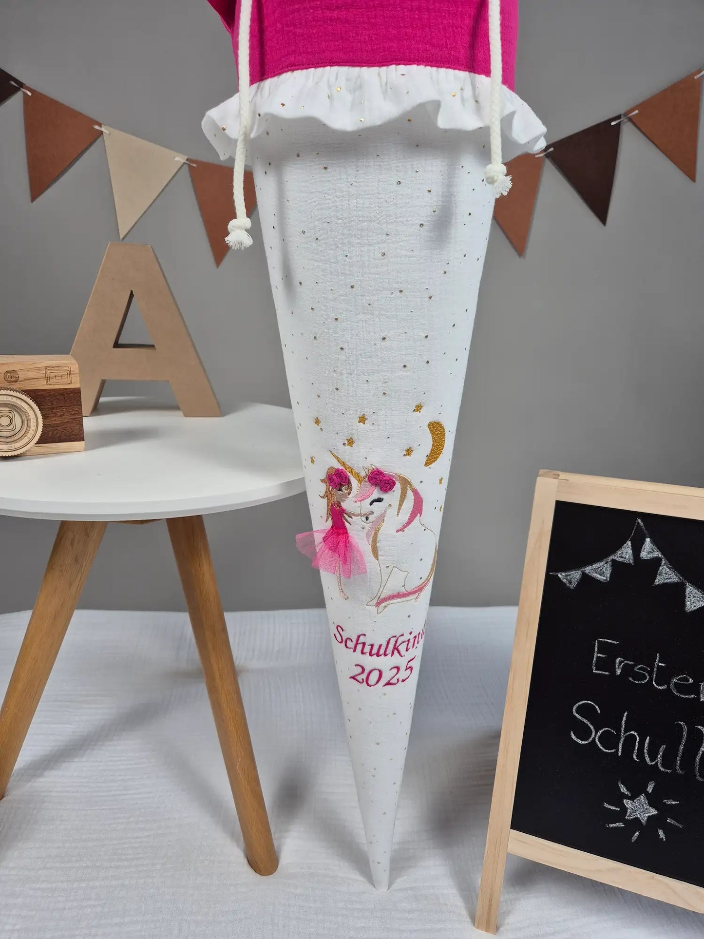 Schultüte Mädchen mit Einhorn