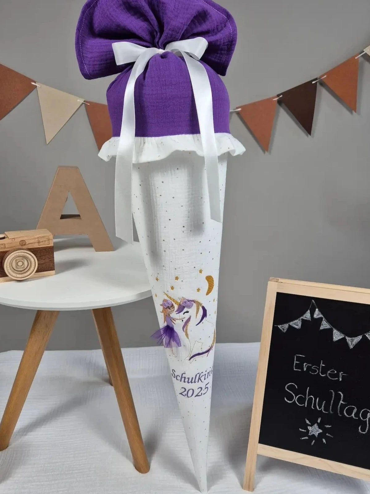 Schultüte Mädchen mit Einhorn