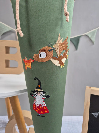 Schultüte Drachen und Zauberer